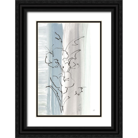 Laidback Flowers II Black Ornate Wood Framed Art Print with Double Matting by Paschke, Chris