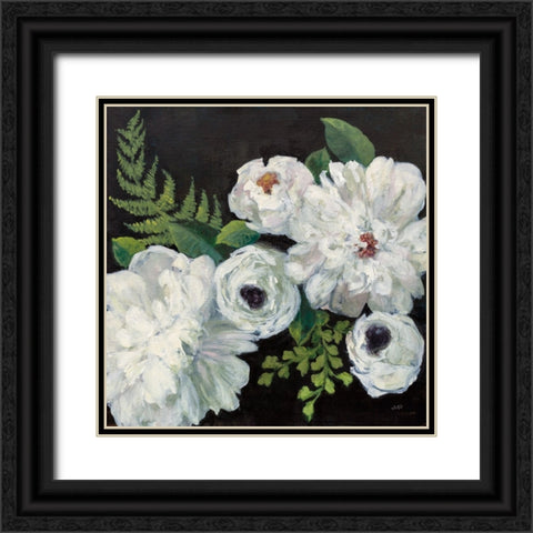 Midnight Bouquet I Black Ornate Wood Framed Art Print with Double Matting by Purinton, Julia