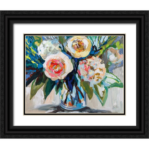 Flourish Black Ornate Wood Framed Art Print with Double Matting by Vertentes, Jeanette