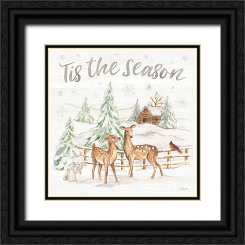 Winter Wonderland VI Black Ornate Wood Framed Art Print with Double Matting by Vassileva, Silvia