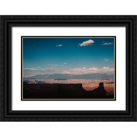 Southwest Layers Black Ornate Wood Framed Art Print with Double Matting by Larson, Nathan