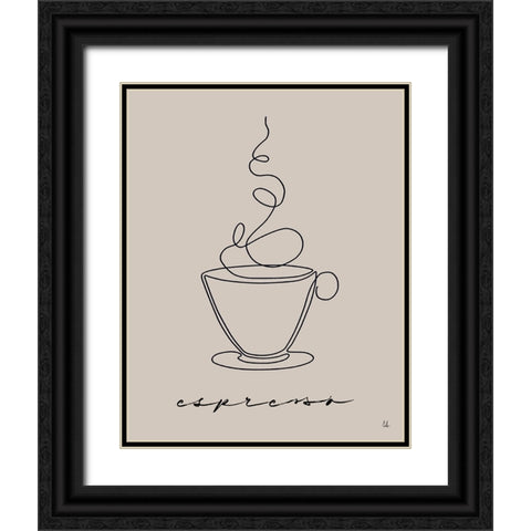 Cafe Espresso Black Ornate Wood Framed Art Print with Double Matting by Adams, Sarah