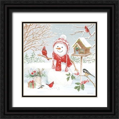 Snow Day V Black Ornate Wood Framed Art Print with Double Matting by Grove, Beth