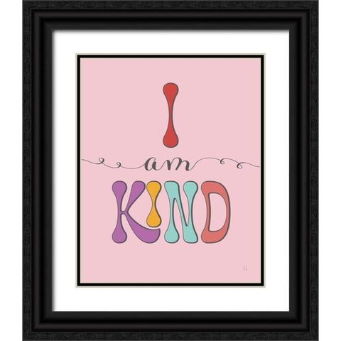 I Am Kind Black Ornate Wood Framed Art Print with Double Matting by Adams, Sarah