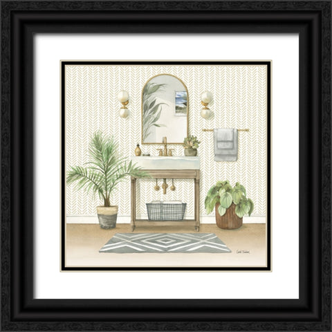 Serene Bath I Black Ornate Wood Framed Art Print with Double Matting by Trimbach, Leslie