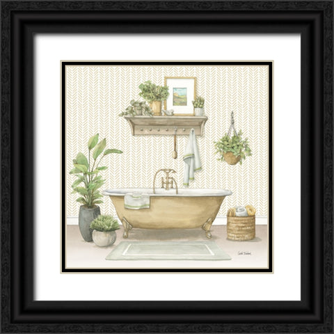 Serene Bath II Black Ornate Wood Framed Art Print with Double Matting by Trimbach, Leslie