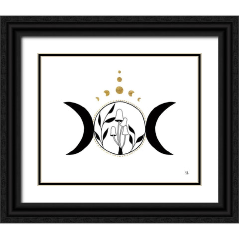 Mystical Mushrooms I Black Ornate Wood Framed Art Print with Double Matting by Adams, Sarah