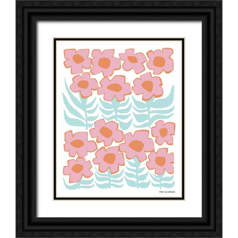 Flower Power III Light Pastel Black Ornate Wood Framed Art Print with Double Matting by Gallagher, Megan