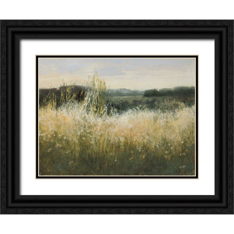 Field View Black Ornate Wood Framed Art Print with Double Matting by Purinton, Julia