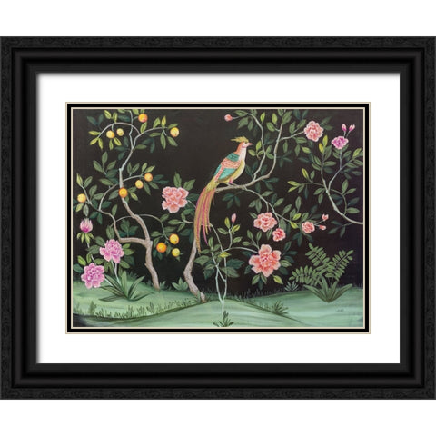 Paradise Garden Black Ornate Wood Framed Art Print with Double Matting by Purinton, Julia