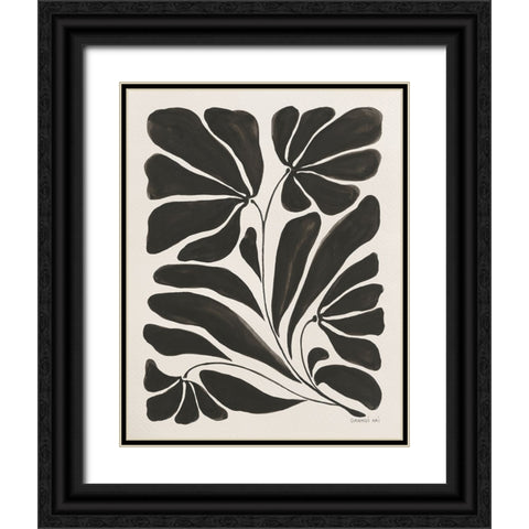 Blooming Joy II Black Ornate Wood Framed Art Print with Double Matting by Nai, Danhui