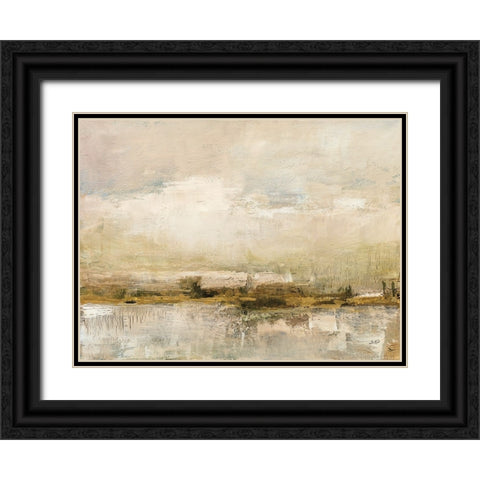 Shimmering Earth Black Ornate Wood Framed Art Print with Double Matting by Purinton, Julia