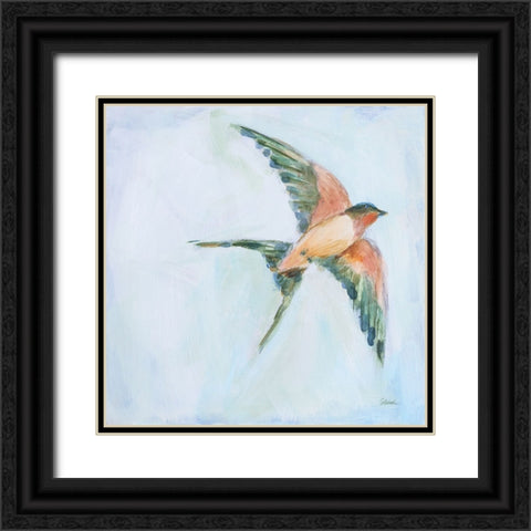 Barn Swallow Flight II Black Ornate Wood Framed Art Print with Double Matting by Schlabach, Sue