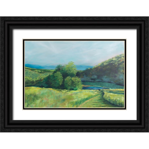 View of the Valley Black Ornate Wood Framed Art Print with Double Matting by Schlabach, Sue