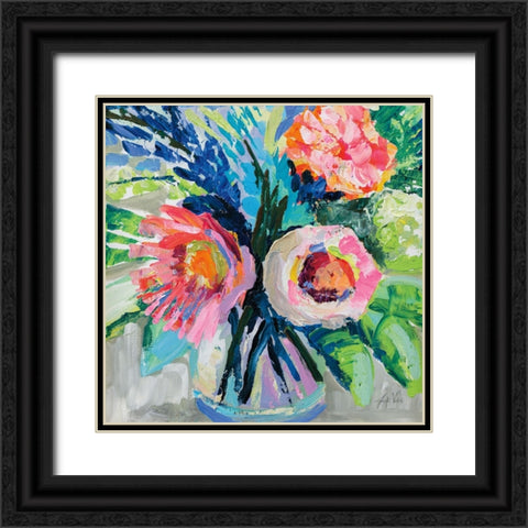 Because Im Happy Black Ornate Wood Framed Art Print with Double Matting by Vertentes, Jeanette