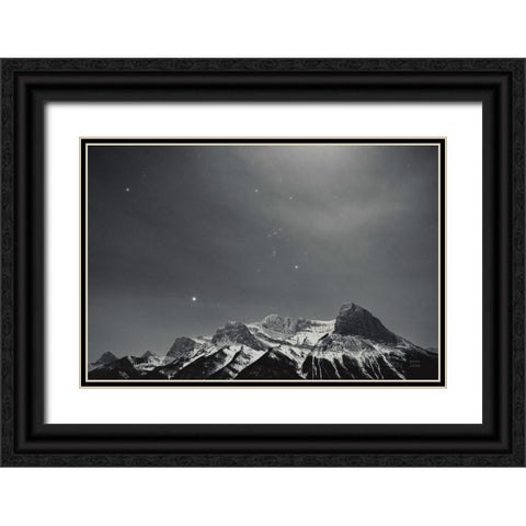 Orion BW Black Ornate Wood Framed Art Print with Double Matting by Larson, Nathan
