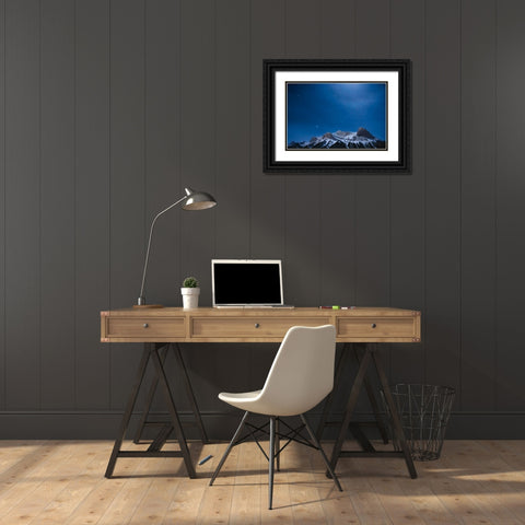 Orion Bright Black Ornate Wood Framed Art Print with Double Matting by Larson, Nathan