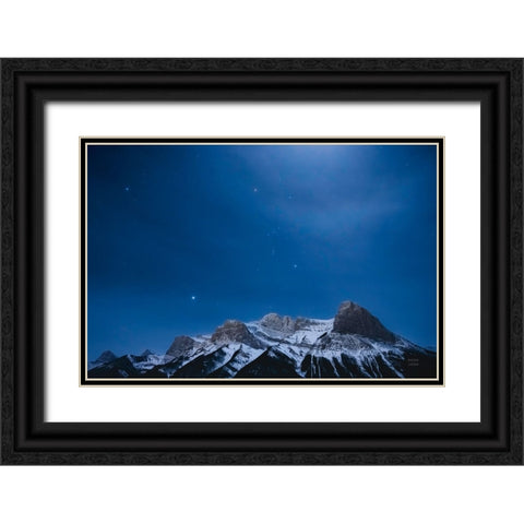 Orion Bright Black Ornate Wood Framed Art Print with Double Matting by Larson, Nathan