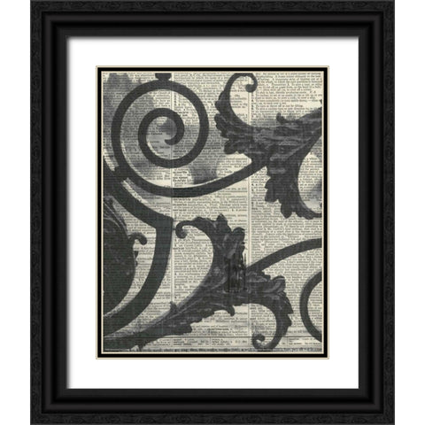 Architectural Paris II - Crop Black Ornate Wood Framed Art Print with Double Matting by Olivier, Marc