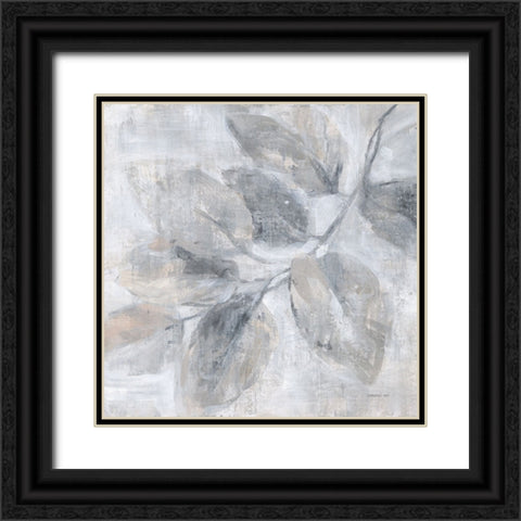 Soft Leaves II Black Ornate Wood Framed Art Print with Double Matting by Nai, Danhui