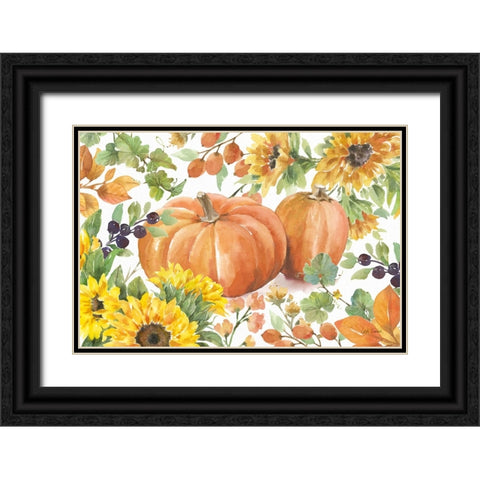 Autumn Breeze III Black Ornate Wood Framed Art Print with Double Matting by Trimbach, Leslie