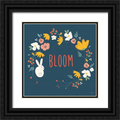 Hop Into Spring III Black Ornate Wood Framed Art Print with Double Matting by York, Leah