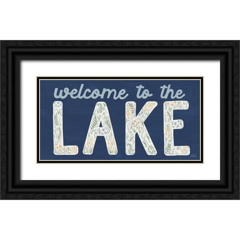 Lakeside Days IX Blue Black Ornate Wood Framed Art Print with Double Matting by Marshall, Laura