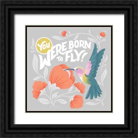 Winged Wonders V Black Ornate Wood Framed Art Print with Double Matting by Graham, Gia