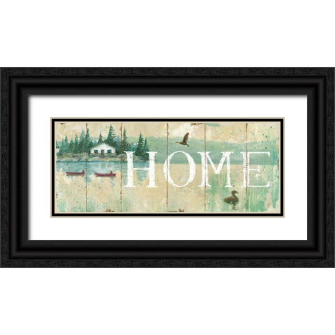 Waterside Lodge IV Black Ornate Wood Framed Art Print with Double Matting by Brissonnet, Daphne