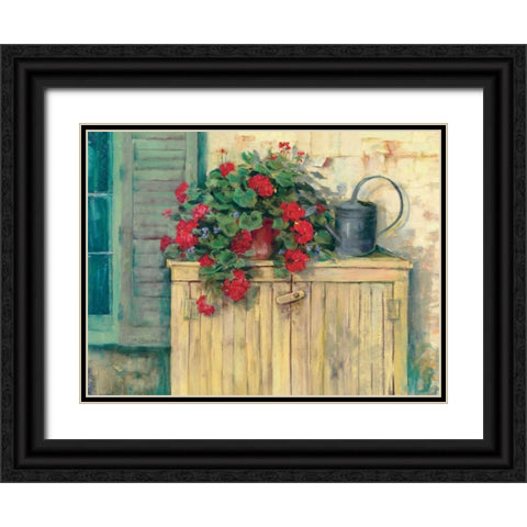 Gardeners Still Life Black Ornate Wood Framed Art Print with Double Matting by Rowan, Carol