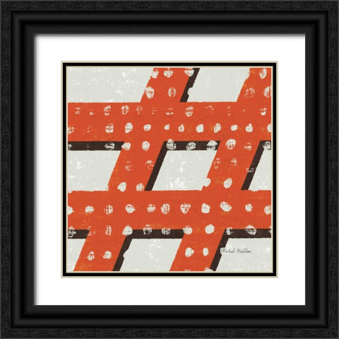 Punctuated Square IV Black Ornate Wood Framed Art Print with Double Matting by Mullan, Michael