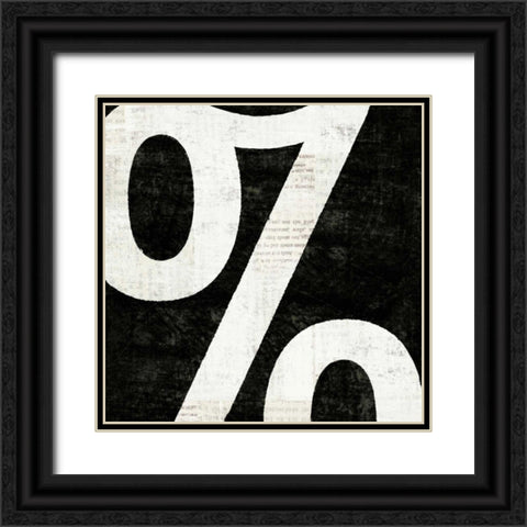 Punctuated Black Square IV Black Ornate Wood Framed Art Print with Double Matting by Mullan, Michael