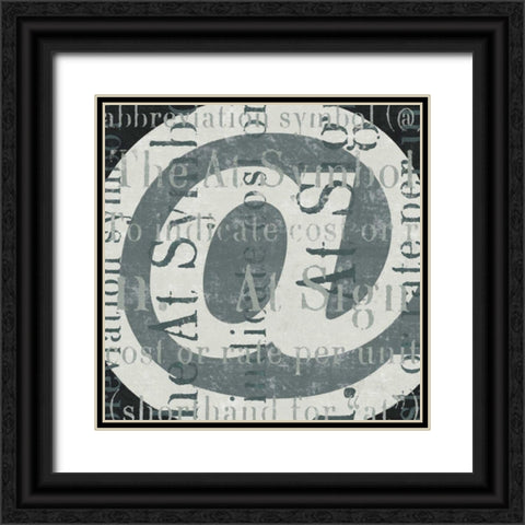 Punctuated Text III Black Ornate Wood Framed Art Print with Double Matting by Mullan, Michael