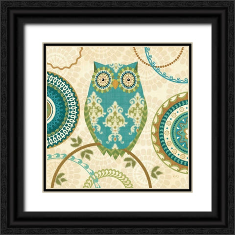 Owl Forest II Black Ornate Wood Framed Art Print with Double Matting by Charron, Veronique