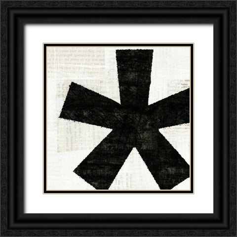 Punctuated Black Square VII Black Ornate Wood Framed Art Print with Double Matting by Mullan, Michael