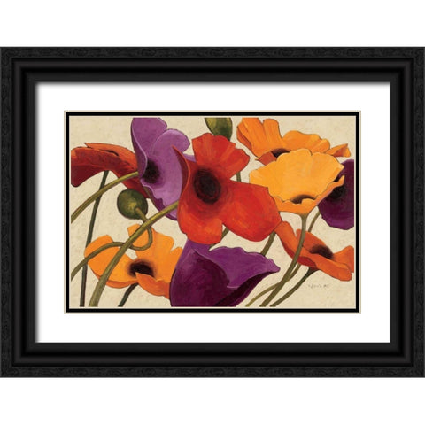 Up Three Black Ornate Wood Framed Art Print with Double Matting by Novak, Shirley