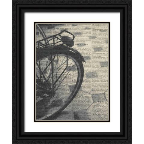 La Bicyclette III Black Ornate Wood Framed Art Print with Double Matting by Olivier, Marc