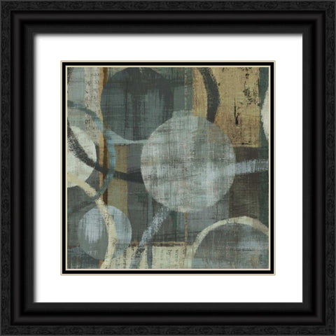 Metalic Tranquility I Black Ornate Wood Framed Art Print with Double Matting by Mullan, Michael