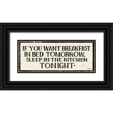 Breakfast in Bed Black Ornate Wood Framed Art Print with Double Matting by Lovell, Kathrine