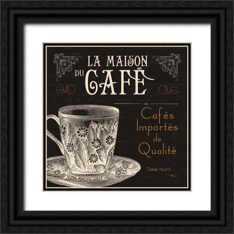 Flavors of France I Black Ornate Wood Framed Art Print with Double Matting by Pela Studio