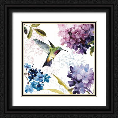 Spring Nectar Square II Black Ornate Wood Framed Art Print with Double Matting by Audit, Lisa