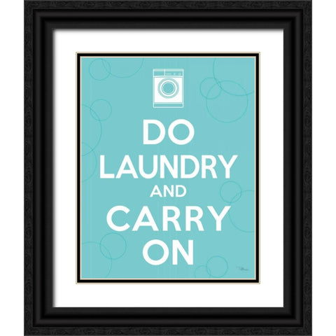 Laundry On I Black Ornate Wood Framed Art Print with Double Matting by Pela Studio