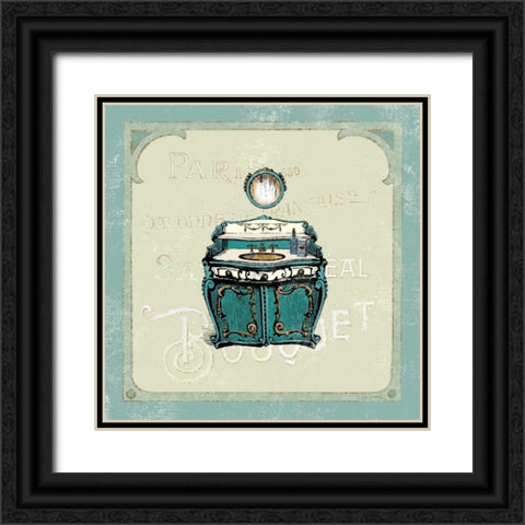 Parisian Bath II Black Ornate Wood Framed Art Print with Double Matting by Schlabach, Sue