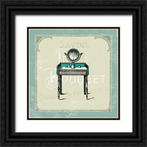 Parisian Bath III Black Ornate Wood Framed Art Print with Double Matting by Schlabach, Sue