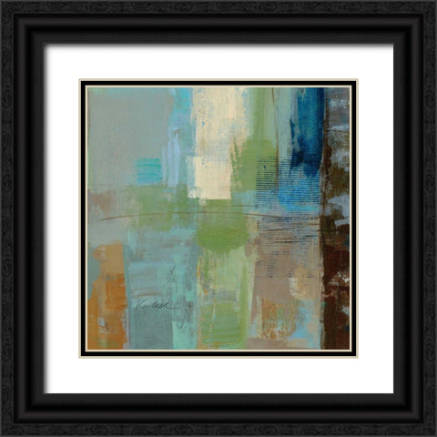 Skylights Square II Black Ornate Wood Framed Art Print with Double Matting by Vassileva, Silvia
