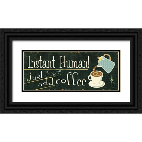 Funny Coffee III Black Ornate Wood Framed Art Print with Double Matting by Pela Studio