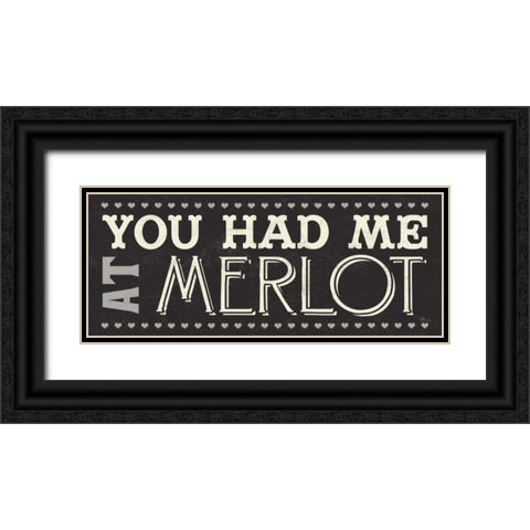 Wine Lovers III Black Ornate Wood Framed Art Print with Double Matting by Pela Studio