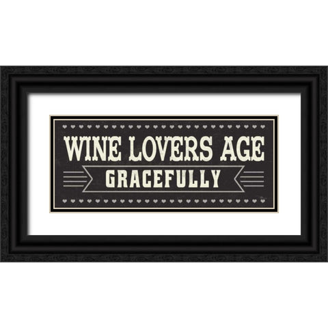 Wine Lovers IV Black Ornate Wood Framed Art Print with Double Matting by Pela Studio