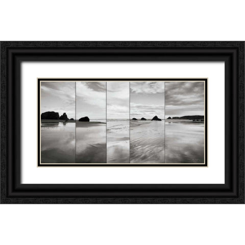 Tides on Bandon Beach Black Ornate Wood Framed Art Print with Double Matting by Audit, Lisa