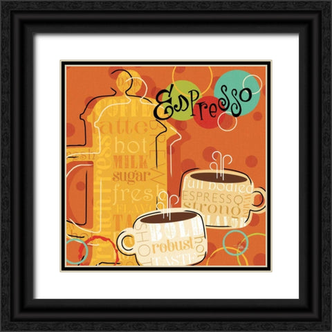 Funky Brew I Black Ornate Wood Framed Art Print with Double Matting by Pela Studio
